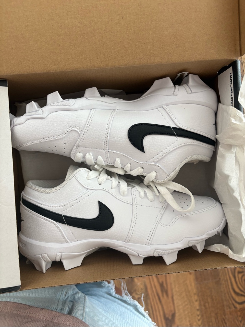 Jordan Kids White Sneakers with Black Accents